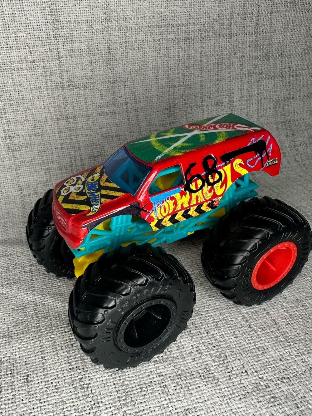 Hot Wheels Monster Jam 68 Fastback Monster Truck- Graffiti variant Diecast